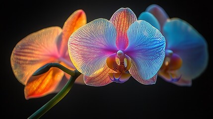 Vibrant Orchid Blooms in Iridescent Hues