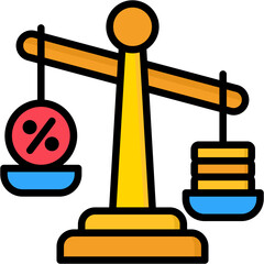 Loan Balance lineal color icon