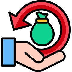 Loan Repayment lineal color icon