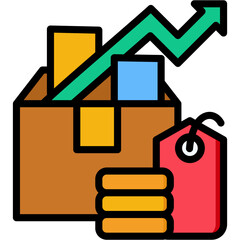 Item Price lineal color icon