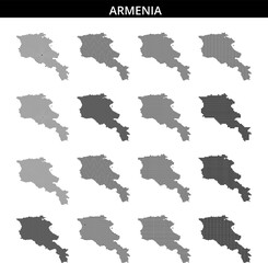 Exploring the dotted representation of Armenia's geographical outline and features