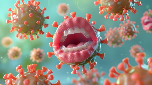 3d illustration of tongue cancer  understanding squamous cell carcinoma as a malignant tumor
