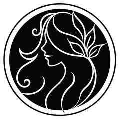 Beauty Salon Logo Vector Art Illustration Design for Business Branding