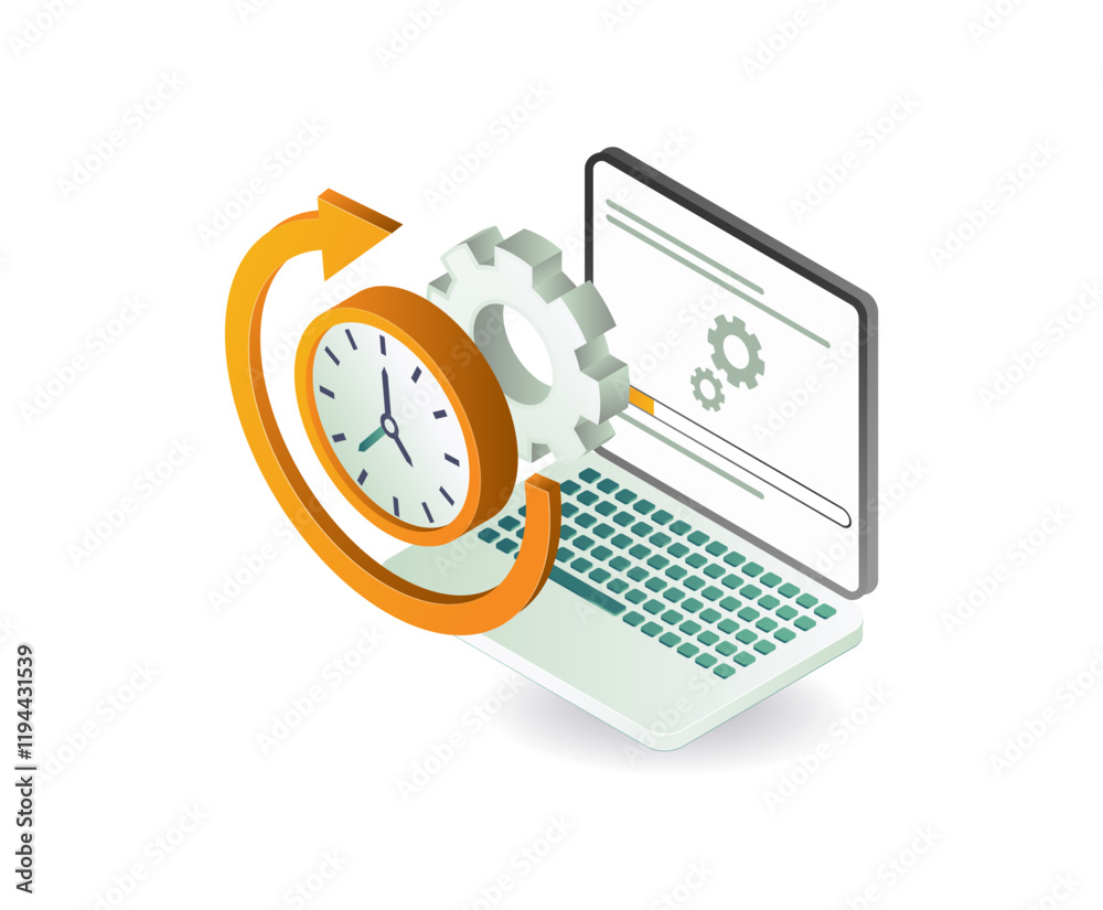 Wall mural computer application update maintenance process time