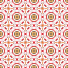 Illustration of seamless kaleidoscopic patterns with intricate designs