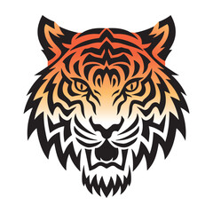 Tiger head vector, tiger head Design element, vector and illustration