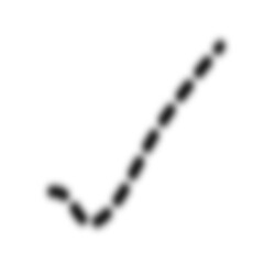 Dash line right icon , Correct check mark, 