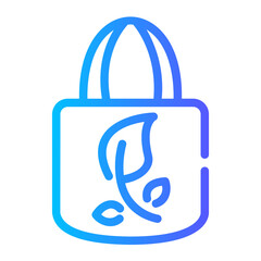 eco bag Line Gradient Icon