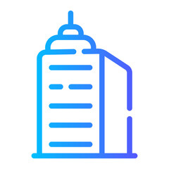 skyscraper Line Gradient Icon