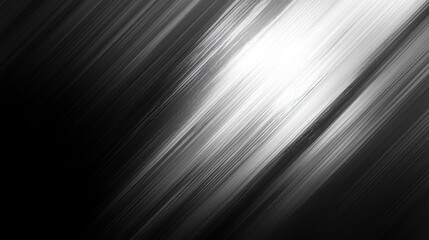 Abstract black and white diagonal light streaks design