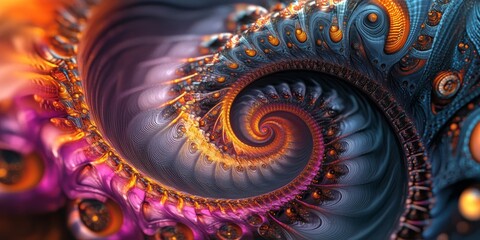 Abstract composition featuring a dynamic spiral design, showcasing unique patterns and colors. Explore more abstract composition styles in my gallery for diverse creative inspiration.