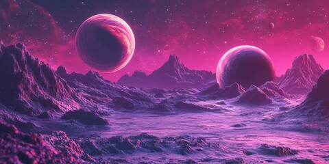 Abstract planets create a mesmerizing space background, showcasing the beauty of abstract planets in a celestial environment, perfect for capturing the essence of the universe and imagination.