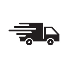 Fast delivery on transparent background