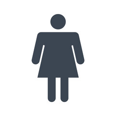 Female sign on transparent background