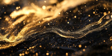Light gold and black hues create an elegant and sophisticated feel. The defocused light gold and black elements add a touch of mystery and allure, perfect for any artistic project.