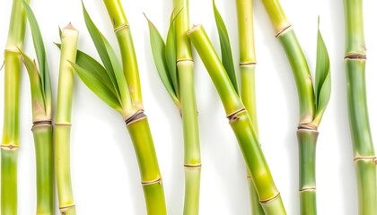 Fototapeta premium Fresh Green Bamboo Shoots: A Serene Botanical Composition