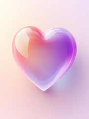 Soft gradient heart background blending pink and purple hues, ideal for elegant, romantic designs.