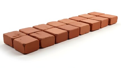 bricks isolated on pure white background