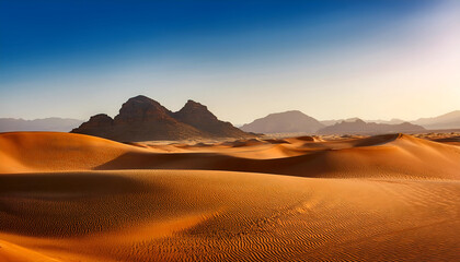 Beautiful Sand dune desert landscape in Saudi Arabia.