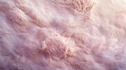 Obraz premium Intricate pink fur pattern viewed from above, highlighting the softness and detail of sheepskin wool for a textured and stylish design