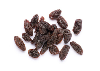 raisins on white background