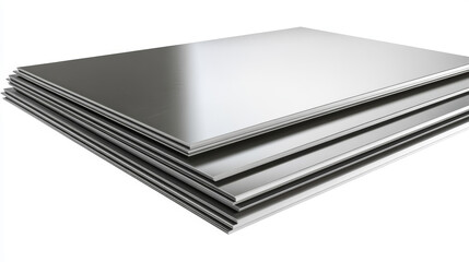 Steel sheet roll, stainless construction tape coil isolated on white background. Metallurgy industry production. Vector realistic set of metal, aluminium or tin sheet roll in front, top and angle view