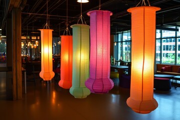 In the office lantern display contest, employees create lanterns that represent their cultural, Generative AI 