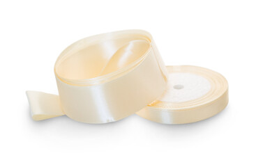 Cream ribbon in roll