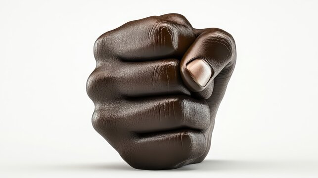 Powerful symbol of unity and strength in a close-up fist gesture