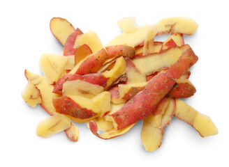 Peels of fresh potato