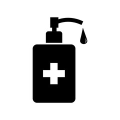 Hand sanitizer sign on transparent background