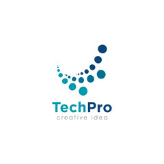 Creative Technology Concept Logo Design Template