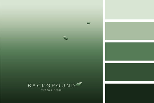Smooth gradient background with shades of green color palette, illustration vector design 