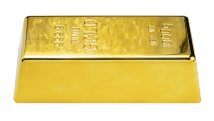 Gold bar isolated on white background. Gold bullion isolated on white background With clipping path,