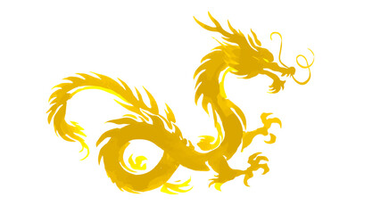golden painting Chinese dragon, vector Chinese ink painting, watercolor painting,loong,Chinese dragon totem logo,New Year, Year of the Dragon,Lunar New Year,New Year's Eve,snake,中国龍パターン