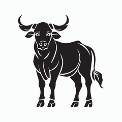 Beautiful cow silhouette
