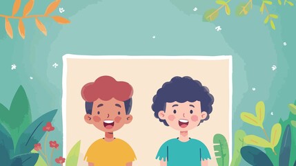 Cheerful Boys Smiling at Camera