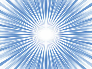 クリスタルなイメージで爆発する集中線背景_青色