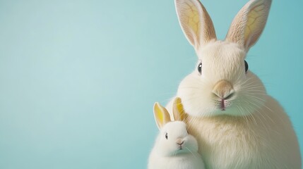 Obraz premium Happy Easter Banner with Copy Space - Top View Design for Spring Templates, Cards, Posters and Ads. Festive and Celebratory Easter Concepts.