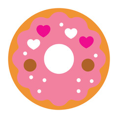 Sweet Doughnut Dish Vector Art with Colorful Sprinkles
