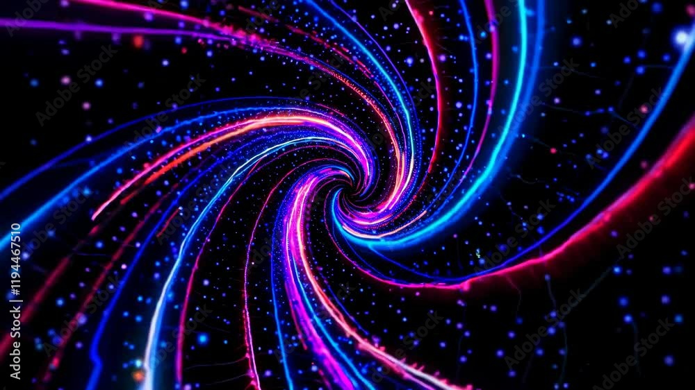 Leinwandbilder colorful swirling patterns create a mesmerizing visual experience in a dark space with vibrant light