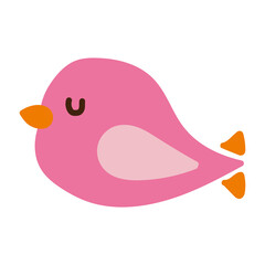 休んでいるピンクの小鳥2