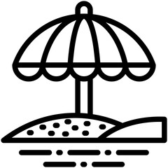 Beach Umbrella Icon