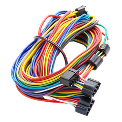 Colorful Electric Wires Cable Harness Bundle Technology data power vivid lines image      
