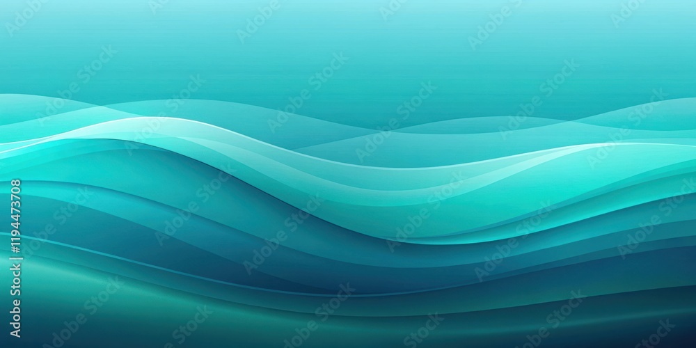 Leinwandbilder abstract blue gradient waves background with smooth lines and subtle depth