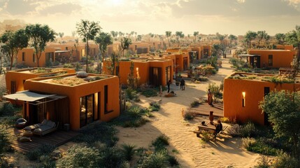 Desert Oasis: Sustainable Eco-Village in the Sands