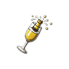 Champagne icon vector design symbol illustration