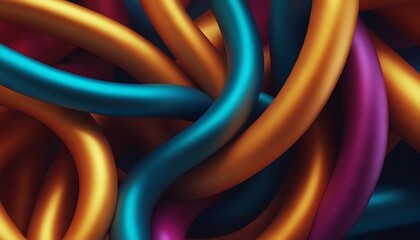 Abstract 3D Design Featuring Twisted and Colorful Geometry 5