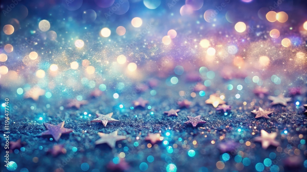 Poster a shimmering backdrop of twinkling lights and scattered stars, creating a magical and festive atmosp