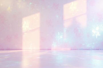 Iridescent Pearl Textured Wall and Floor: Ethereal and Luxurious Artistic Background